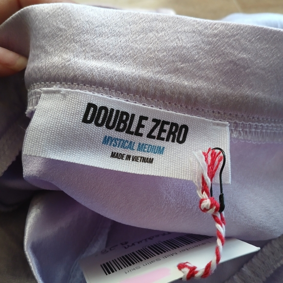 Double Zero Elegant Lavender Satin Skirt - Picture 5 of 7